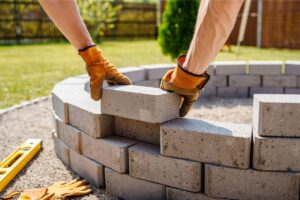 Building The Fire Pit Structure